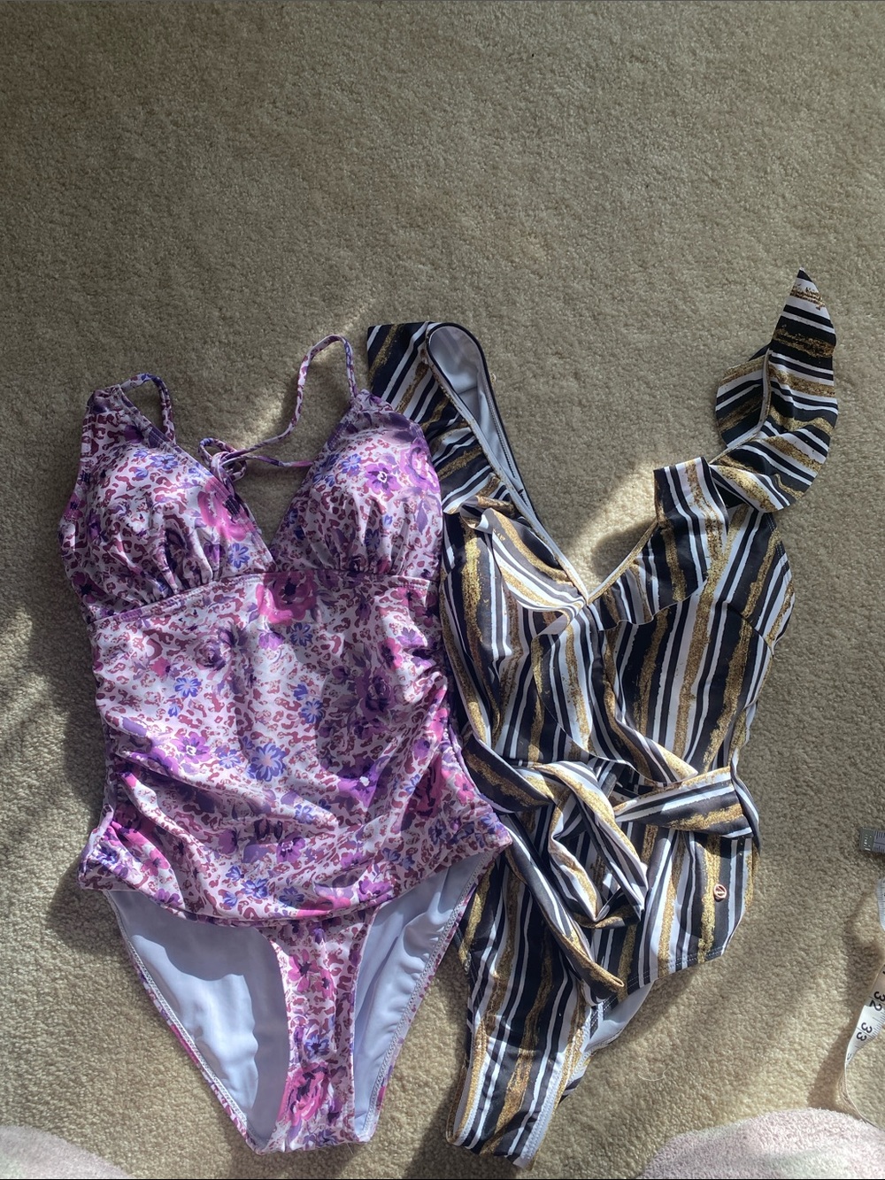 2-bundle one piece Joan Vass swimsuits size small - Picture 1 of 9